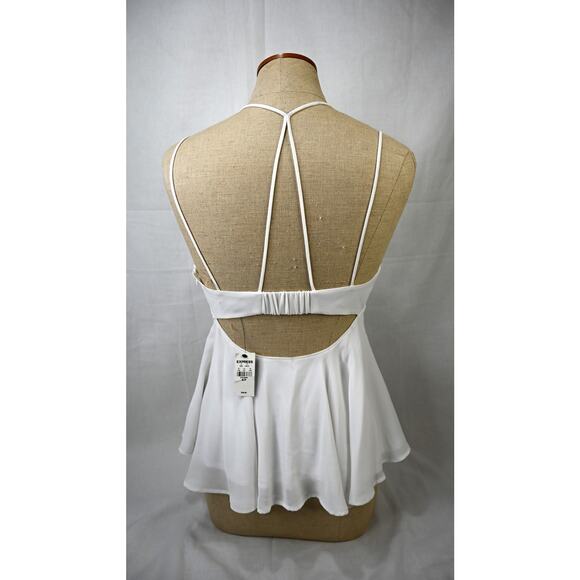 Lot of 2 EXPRESS Sleeveless Tops White XS NWT - Picture 8 of 9